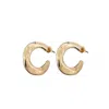 Unode50 Metal Alloy Banana Shaped Earrings In Gold
