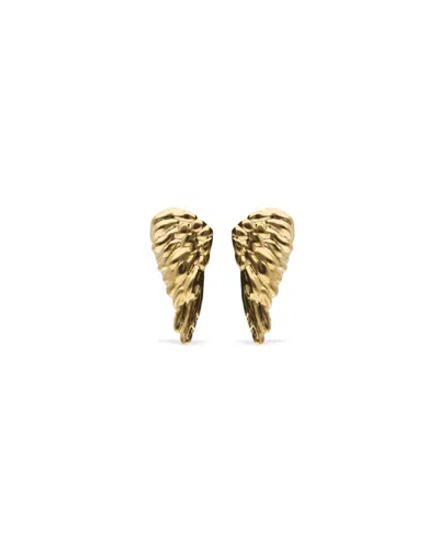 Unode50 Metal Alloy Earrings Pleated In Gold 18k In The Shape Of Wings