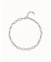 Unode50 Metal Alloy Medium Oval Links Necklace In Silver