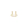 Unode50 Metal Alloy Nailed Heart Earrings In Gold