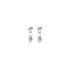 Unode50 Metal Alloy Oval Link Earrings In Silver