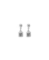 Unode50 Metal Alloy Padlock Shaped Earrings In Silver