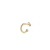 Unode50 Metal Alloy Piercing Type Hoop Earring In Gold