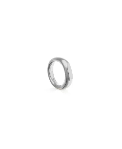 Unode50 Metal Alloy Ring Plated In 18k Gold In Silver