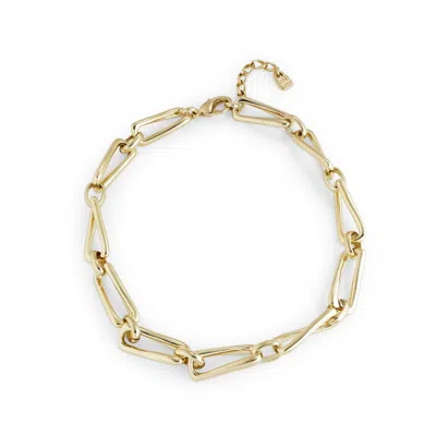 Unode50 Metal Alloy Square Links Necklace In Gold