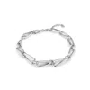 Unode50 Metal Alloy Square Links Necklace In Silver
