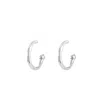 Unode50 Metal Clad Hoop Earrings In Silver