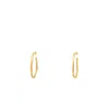 Unode50 Metal Clad Open Hoop Earrings In Gold