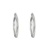 Unode50 Metal Clad Open Hoop Earrings In Silver