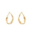 Unode50 Metal Clad Snap Earrings In Gold