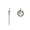 Unode50 Metal Sterling Silver Clad Mismatch Earrings In Silver