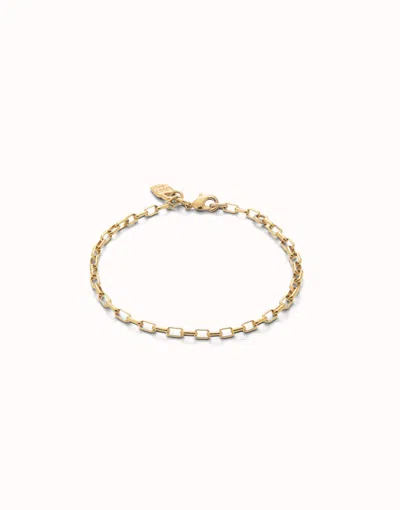 Unode50 Mid-sized Link Charm Chain Bracelet In Gold