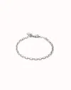 Unode50 Mid-sized Link Charm Chain Bracelet In Silver