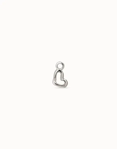 Unode50 Mini Heart Piercing Charm In Silver
