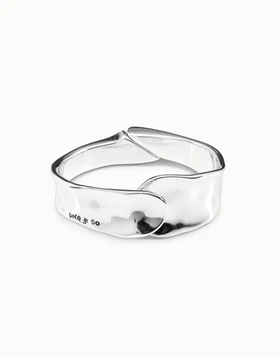 Unode50 Minimalist Bangle Bracelet In Silver