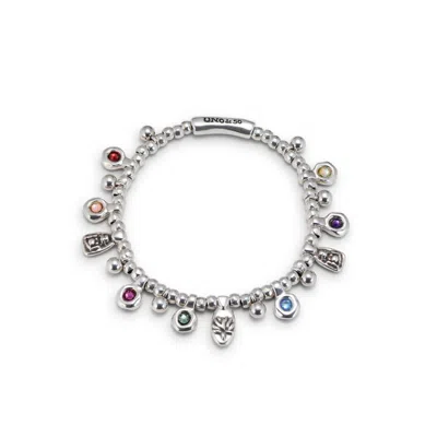 Unode50 Mixed Bead Crystal Bracelet In Metallic