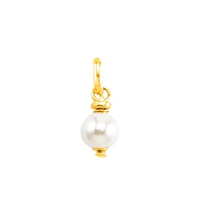 Unode50 Mother Of Pearl Shell Metal Alloy Charm In Gold