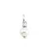 Unode50 Mother Of Pearl Shell Metal Alloy Charm In Silver
