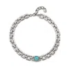 Unode50 Murano Accent Square-link Necklace In Silver