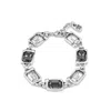 Unode50 Nail Box Crystal Bracelet In Metallic