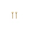 Unode50 Metal Alloy Clasp Earrings In Gold