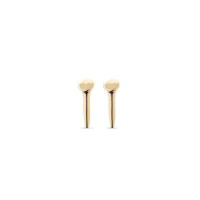 Unode50 Metal Alloy Clasp Earrings In Gold