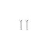 Unode50 Metal Alloy Clasp Earrings In Silver