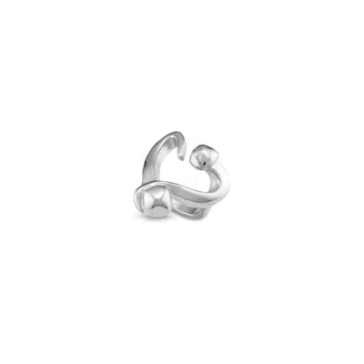 Unode50 Nailed Heart Shape Metal Alloy Ring In Silver