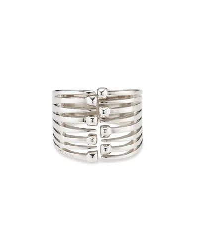 Unode50 Bangle Bracelet With Multiple Nail Heads In Silver