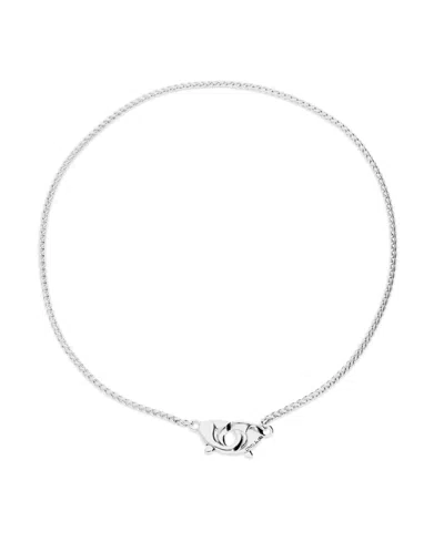 Unode50 Necklace Of Metal Alloy Plated Sterling Silver With Interlocked Carabiner Detail Clone In Metallic