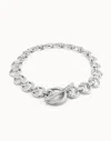 Unode50 Geometric Link Statement Necklace In Metallic