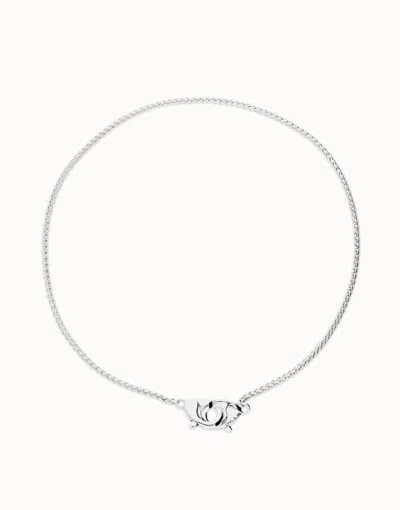 Unode50 Necklace With Intertwined Carabiner In Black