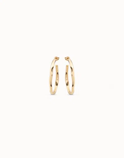 Unode50 Open Hoop Earrings In Gold