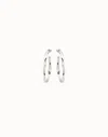 Unode50 Open Hoop Earrings In Silver
