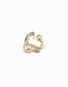 Unode50 Open Ring With A Nailed Heart In Pattern