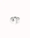 Unode50 Open Ring With White Topaz In White