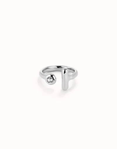 Unode50 Open Ring With White Topaz