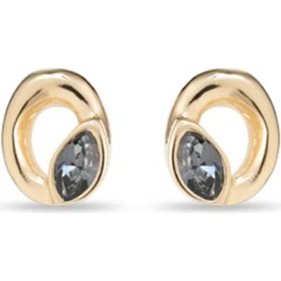 UNODE50 UNODE50 OVAL CRYSTAL STUD EARRINGS