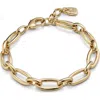 Unode50 Oval Link Carabiner Bracelet In Gold