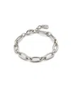 Unode50 Medium Sized Oval Link Carabiner Clasp Bracelet In Metallic