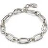 Unode50 Medium Sized Oval Link Carabiner Clasp Bracelet In Metallic