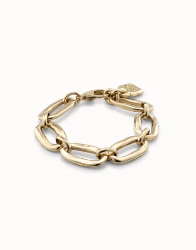 Unode50 Oval Link Chain Bracelet In Gold