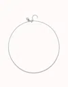 Unode50 Oval Thin Cable Necklace In Silver In Silver