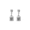 Unode50 Padlock Sparkle Earrings In Gold