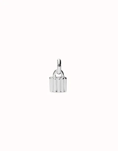 Unode50 Padlock-shaped Charm In Silver