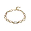 Unode50 Pearl Center Link Necklace In Gold