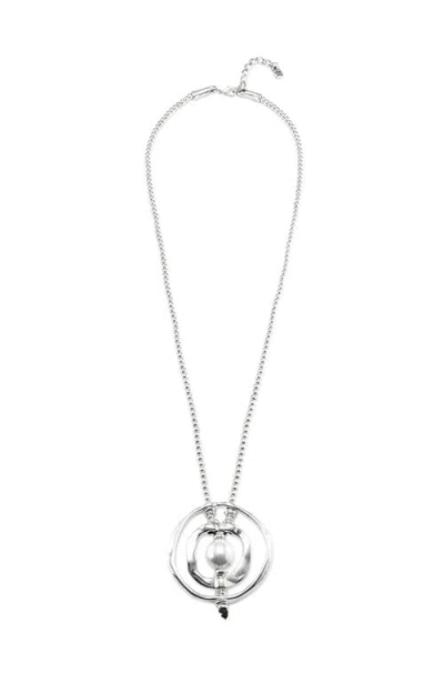 Unode50 Pearl Drop Pendant In Silver