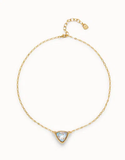 Unode50 Pendant Chain Link Necklace With Multicolor Crystal