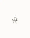 Unode50 Pisces Shaped Charm In Silver