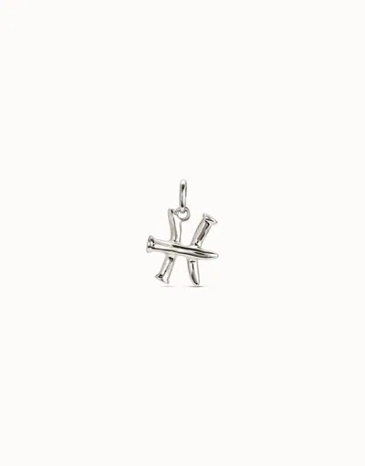 Unode50 Pisces Shaped Charm In Silver